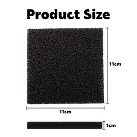 Fhioevt Pack of 10 Activated Carbon Filter Mat Cat Litter Box Carbon Filter Cat Litter Boxes Carbon Filter Compost Container Filter Replacement Filter for Cat Litter Tray Kitchen Odour Control (11 x