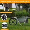20” Flat Free Wheelbarrow Wheels and Tires, with 2.45” Centered