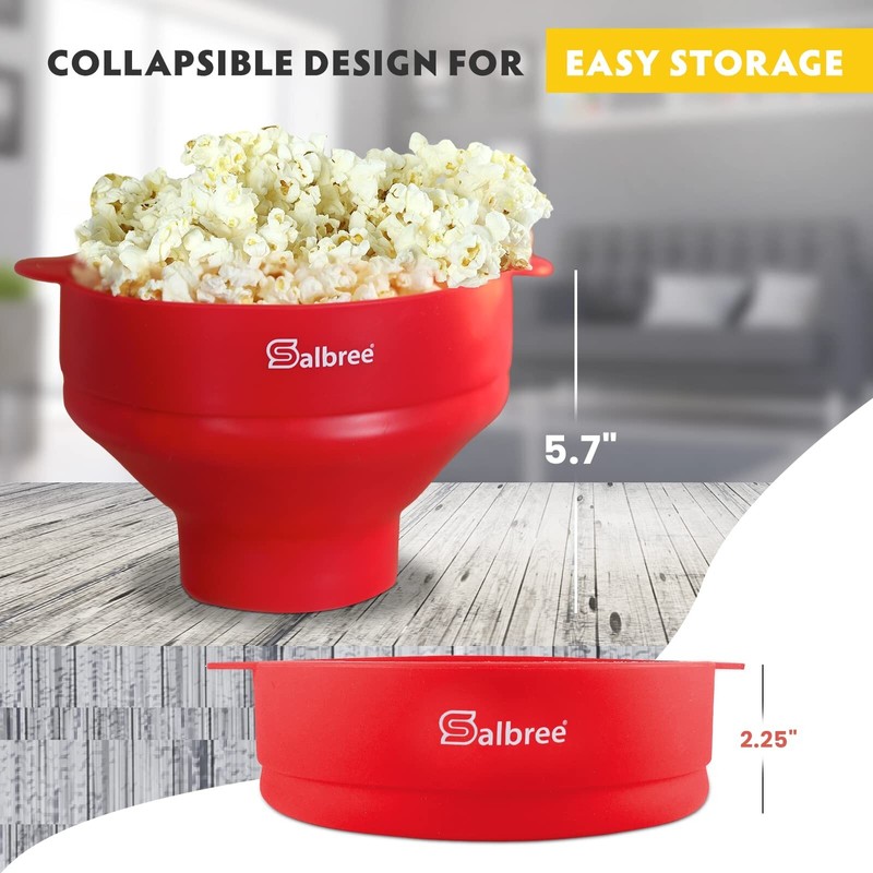 Salbree The Original Salbree Microwave Popcorn Popper Machine, Silicone Popcorn