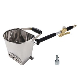 YSIL Stucco Cement Sprayer 4 Jets Plaster Mortar Pneumatic Hopper Spray Gun,Wall Plaster Texture Manual Painting Tool for Wall Painting(1 Pcs)