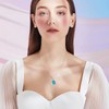 Natural Turquoise Necklace for Women 925 Sterling Silver Leaf and