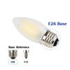 OPALRAY C35 6W LED Candelabra Bulb, 4000K Neutral White Daylight,