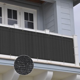 ZGR 3' x 4' Privacy Fence Screen Heavy Duty Windscreen Cover Shade Net Cloth Fencing Fabric Mesh Tarp with Brass Grommets and Cable Zip Ties, 160 GSM 90% UV Blockage, Black