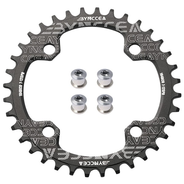 Bynccea Round Chainring 104 BCD 32T 34T 36T 38T Narrow,