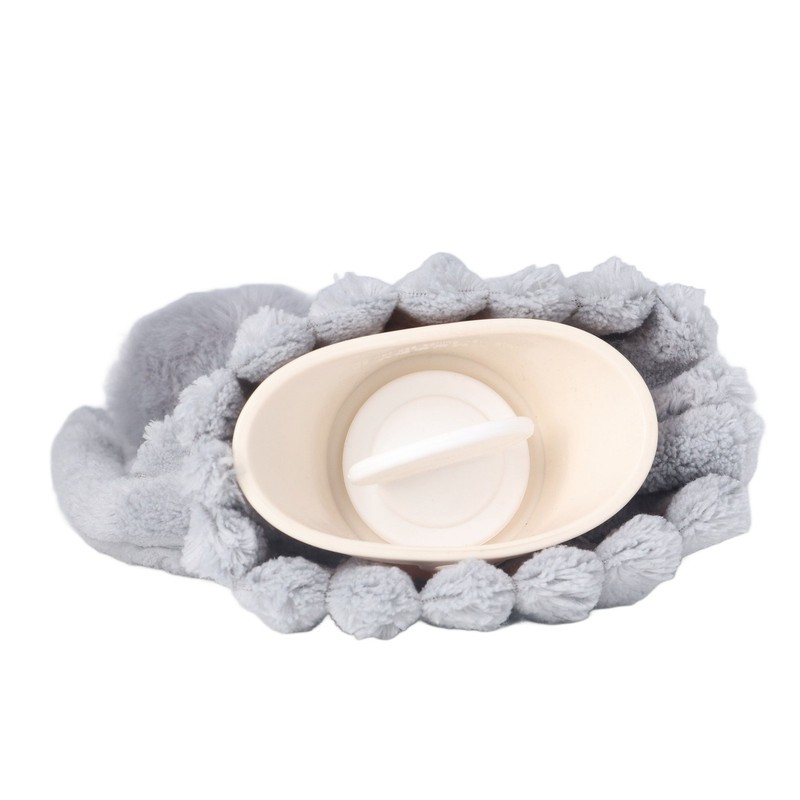Hot Water Bag PVC Plush Fabric Cover Wide Mouth Design
