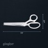 Gingher 7.5" Pinking Shears, Zigzag Blades Prevent Fraying, Chrome Plated