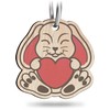 Hase Geschenk - Hase Schlüsselanhänger handgemacht aus Holz, Glücksbringer, Hasenmotiv,