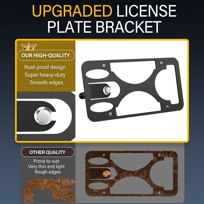 No Drill License Plate Holder Compatible with Mini Convertible (F57)