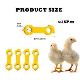XFJYMXDM 16 Pieces Baby Chick Leg Hobbles, Baby Chicken Splay Leg Hobble Brace Chicken Hobble Braces for Newborn Spraddle Leg Repair of Chick 1 to 3 Days Newly Hatched for Quails Ducks Bird Parrot