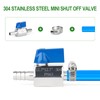 TAISHER 2PCS 304 Stainless Steel 1/2" Mini Ball Valve Shut