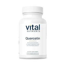 Vital Nutrients Quercetin 250 mg  Respiratorio y soporte sinusal  100 cpsulas vegetarianas por botella                                                