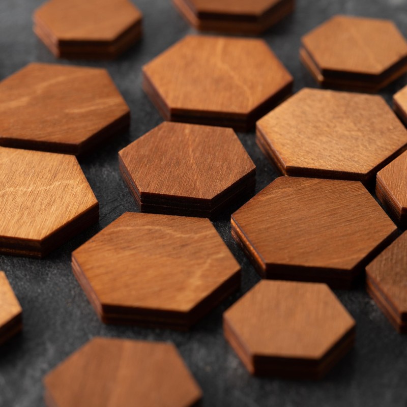 fridge magnet, office magnet, hexagon fridge magnet, natural eco-friendly wooden