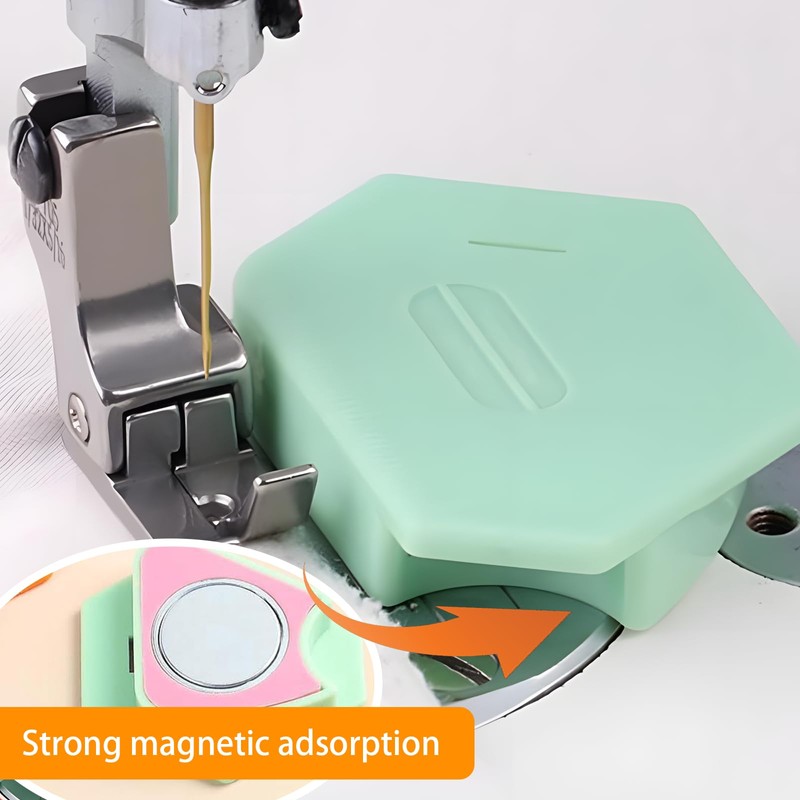 3PCS Magnetic Seam Guides for Sewing Machine, Multifucntional Polygonal Hemmer
