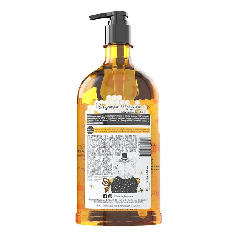 Shampoo 3 En 1 The Honeykeeper Manzanilla 414 Ml