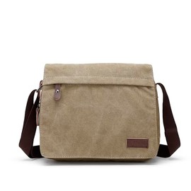 Sechunk Vintage Style Small Canvas Shoulder Bag for Men & Women, for Outdoor, Camping, Travel, Work, Daily Use, G_green