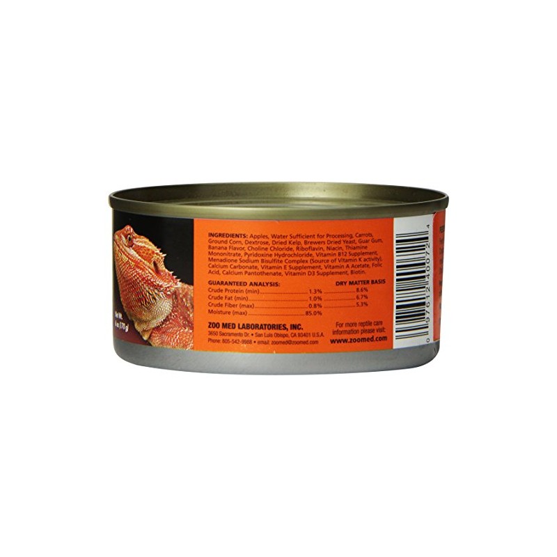 Zoo Med Bearded Dragon Adult Wet Food, 6-Ounce