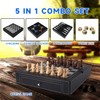 GSE Games & Sports Expert 12.5" Premium Leather 5-in-1 Chess,