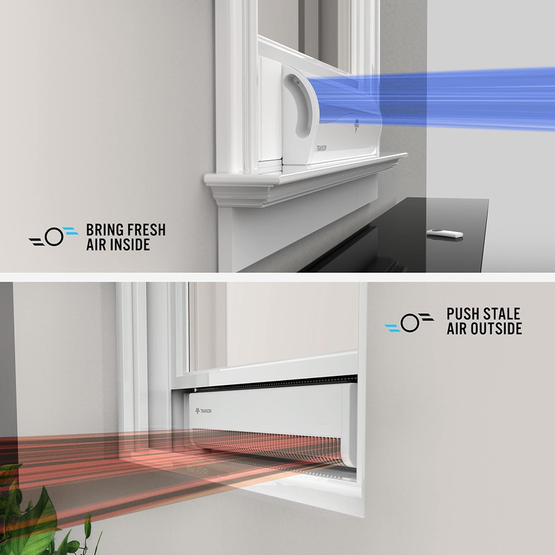 Vornado TRANSOM Window Fan with 4 Speeds, Remote Control, Reversible