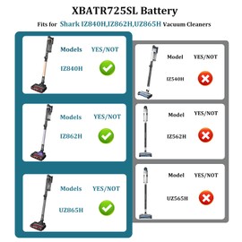 Mozzoom XBATR725SL 25.2V Replacement for Shark Stratos Series IZ840H, IZ862H, UZ865H, IZ862HC, UZ865HCCO Cordless Vacuums (NOT Compatible with IZ540H, IZ562H, UZ565H, LZ500)