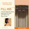 Full Shine Seamless Clip In Hair Extensions Darker Brown to