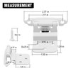 3/8 Inch Inset Cabinet Hinges White, 50 Pack (25 Pairs)