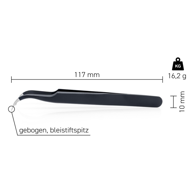 Scotle Tweezers ESD-15 Anti-Static Coated Standard 125 mm Curved Pencil