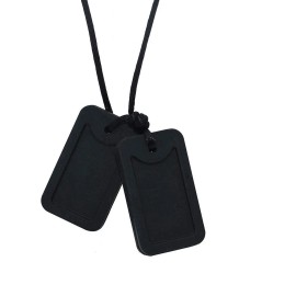 KongNai Sensory Chew Necklace for Kids and Adults, Silicone Dog Tag Pendant Chewy