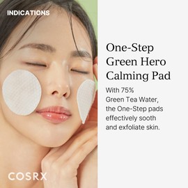COSRX Green Tea Cleansing Pad, Relief Redness, Face Toner for Sensitive & Irritated Skin, Soothing, Hydrating, Refreshing, 70 Pads
