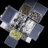 Globellapro 4PCS Square Transparent Plastic Organize,Small Storage Box with Lids,Empty
