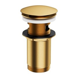 Omnires A706GLB Click-clack Stopper for Bathroom Sink with Overflow Klik-klak gold-A706GLB, Brushed Gold