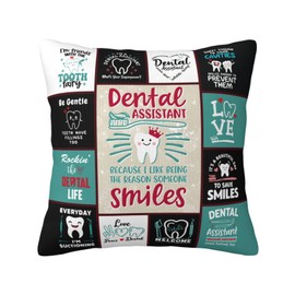 Aotbuort Dental Assistant Gifts for Women, Dental Assistant Week Gifts, Gifts for Dental Assistant, Dental Assistant Appreciation Gifts for Birthday, Retirement, Graduation, Pillow Covers 18 x 18