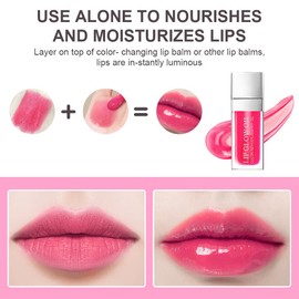 AOOWU Plumping Lip Oil Tinted, Moisturizing Lip Oil Long Lasting Nourishing Lip, Hydrating Lip Gloss Tint Lipstick for Women, Glitter Shine Liquid Lipstick, Lip Glaze Makeup Cosmetic