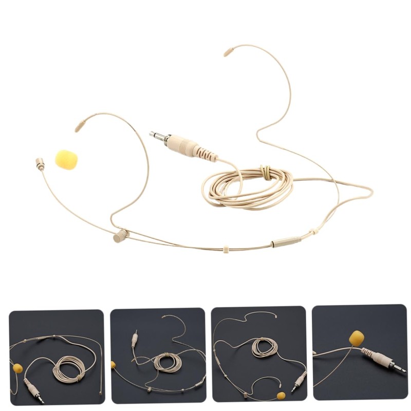 WHAMVOX Omnidirectional Headset Microphone Screw Lock Connector Sound Earhook Design