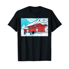 The Red Gate of Hongo in Snow 1926 Hiroaki Takahashi Japan T-Shirt