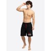 Lonsdale Herren Beachshorts Normale Passform Ventnor, Black/Red/White, S