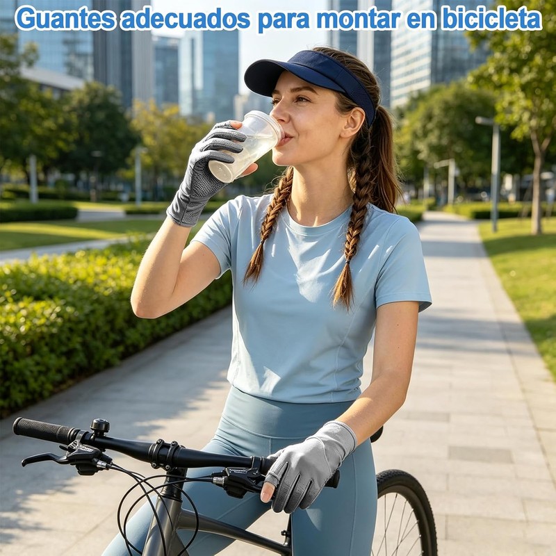 EYNSHOO 2 Pares de Guantes para Sol de Seda Helada,
