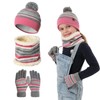 Neusky Hat, Scarf and Gloves Set of 3, Children's Pink