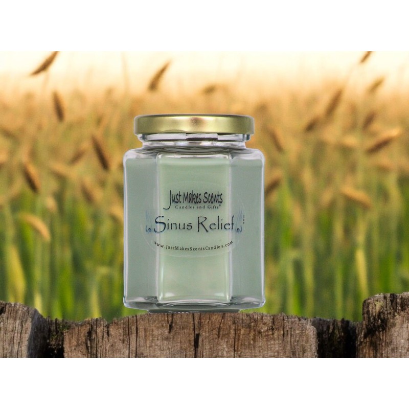 Sinus Relief Scented Blended Soy Candle by Just Makes Scents