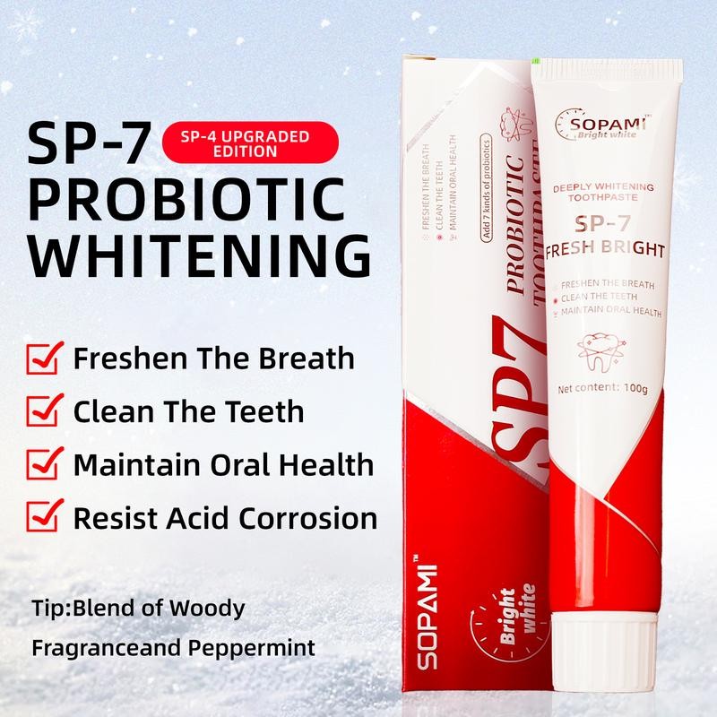 SP-7 Probiotic Whitening Toothpaste - Fresh Breath, Cleansing, Effective Oral