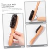 minkissy Wooden Handle Beard Brush Portable Beard Grooming Brush for