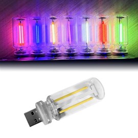 GSOWO USB Car Light, Touch Control LED Car Interior Atmosphere Lights, Mini USB Lamp for Car, Bedroom, Hallway (Red)