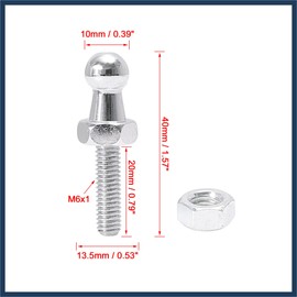 INFINAUTO 2 Set 10mm M6x20mm Car Gas Strut Ball Studs for Gas Struts Shocks Stylish Design