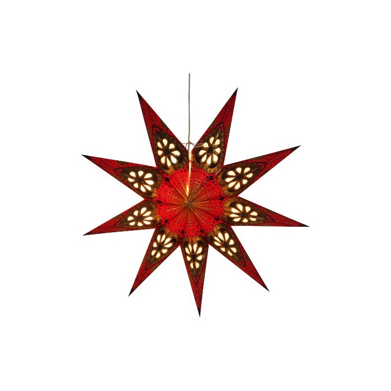 Guru-Shop Baldur Foldable Luminous Paper Star, Advent, Christmas Star, 60