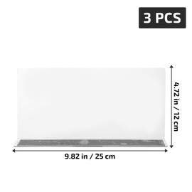 Baluue Clear Shelf Dividers, Shelf Dividers with Magnetic Side- L Shape Separator Clapboard for Commodity Classification for Cabinets Shelf Store (3 Packs)