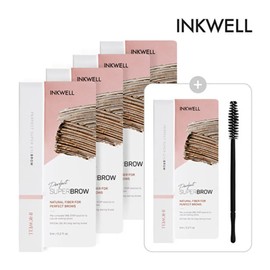 Inkwell Perfect Super Eyebrow Natural Brown 5ea + Screw Brush 1ea / 잉크웰 퍼펙트 슈퍼아이브로우 내츄럴브라운 5ea + 스크류 브러쉬 1ea