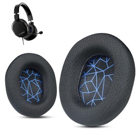 Krone Kalpasmos Professional Arctis 7 Ear Pads - Blue Breathable Fabric Replacement Ear Pads for SteelSeries Arctis 1/Pro/3/5/7/7+/7p/7X/9, Prime All Models Wireless Headset