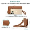 Peacocktion Brown RFID Wristlet Womens Wallet, Leather Travel Crossbody Bags