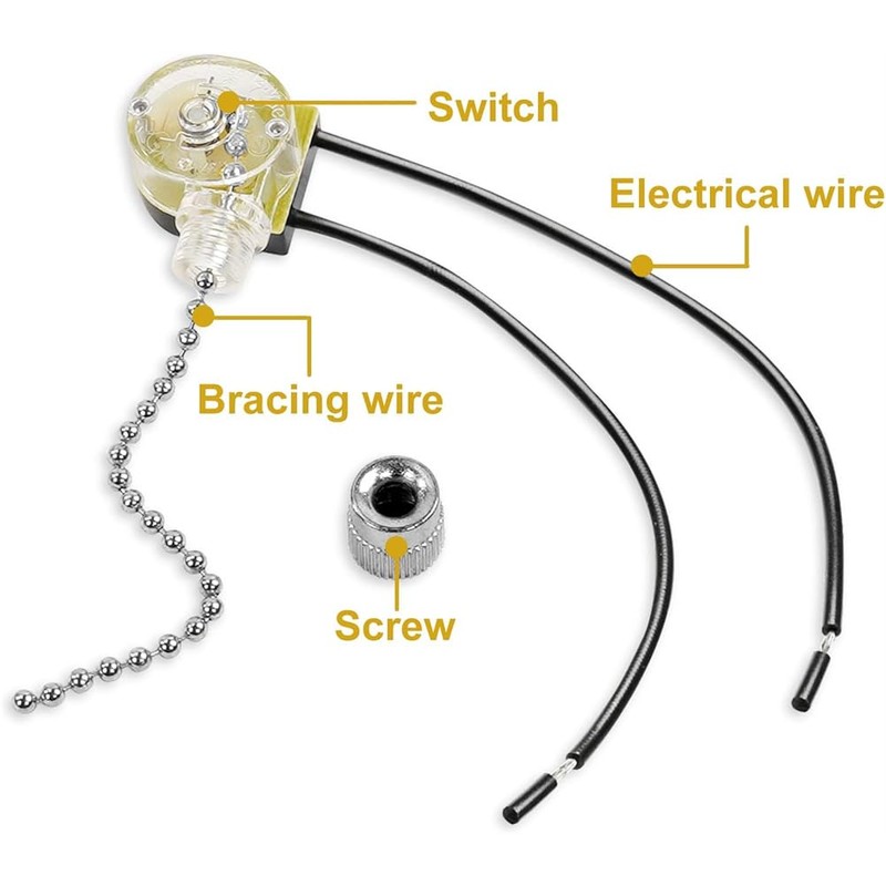 Ceiling Fan Light Switch Zing Ear Pull Chain Switch ZE-109