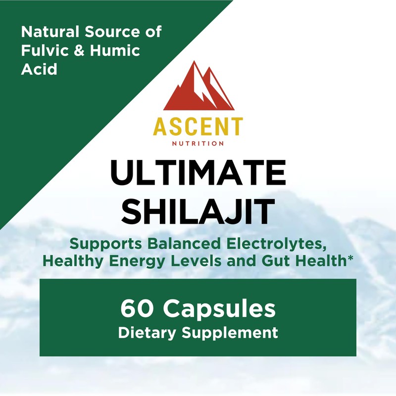 Ascent Nutrition Ultimate Shilajit | Natural Source of Fulvic &