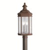Kichler 9918TZ Kirkwood Outdoor Post Mount 3-Light, Tannery Bronze